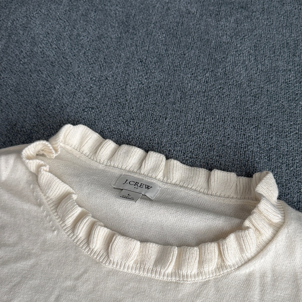 Cream Ruffled Women's Top - Picture 2 of 2